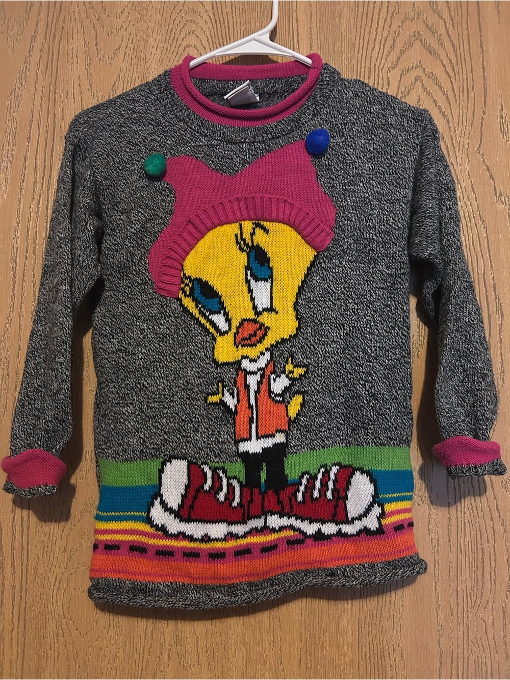 Warner Bros. Grey Tweety Knit Sweater